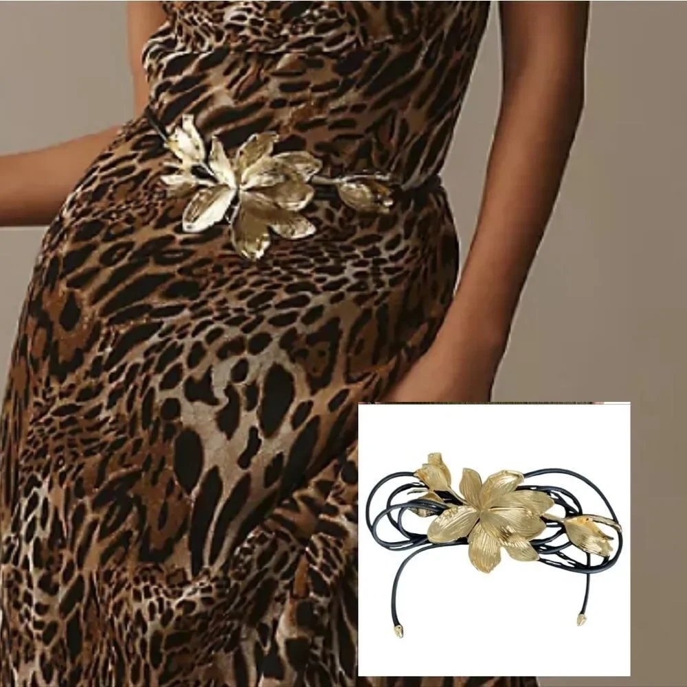 Anthropologie Flower 3d Cord Adjustable Belt | NWOT